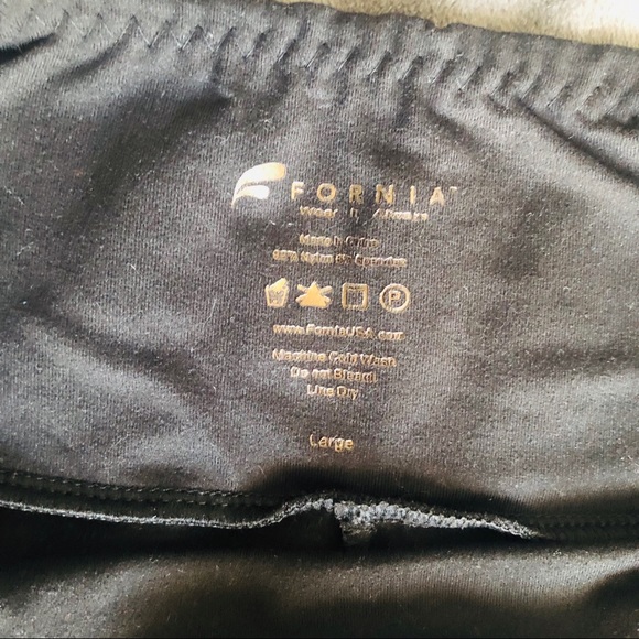 FORNIA - LARGE BLACK LEGGINGS WITH WHITE STRIPES - Picture 4 of 5